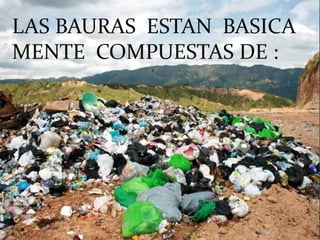 LAS BAURAS  ESTAN  BASICA  MENTE  COMPUESTAS DE :LAS BAURAS  ESTAN  BASICA  MENTE  COMPUESTAS DE :