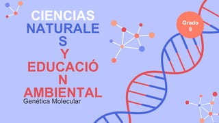 CIENCIAS
NATURALE
S
Y
EDUCACIÓ
N
AMBIENTAL
Genética Molecular
Grado
9
 
