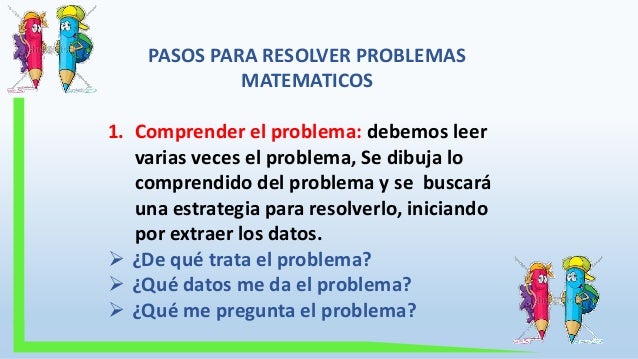Diapositivas problemas matematicos