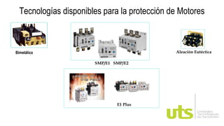 Tecnologías disponibles para la protección de Motores
Bimetálico Aleación Eutéctica
SMP/E1 SMP/E2
E1 Plus
 