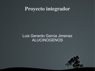 Proyecto integrador




    Luis Gerardo Garcia Jimenez
         ALUCINOGENOS




             
 