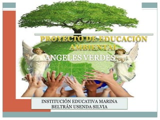 PROYECTO DE EDUCACIÓN          AMBIENTAL ANGELESVERDES INSTITUCIÓN EDUCATIVA MARINA BELTRÁN USENDA SILVIA 