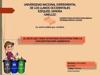 USO DEL RECICLAJE COMO ESTRATEGIA EDUCATIVA.ppt