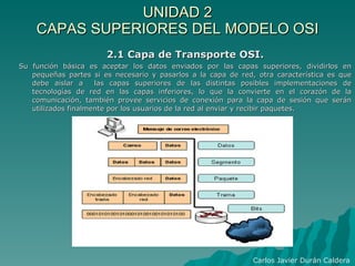 UNIDAD 2 CAPAS SUPERIORES DEL MODELO OSI ,[object Object],[object Object],Carlos Javier Durán Caldera 