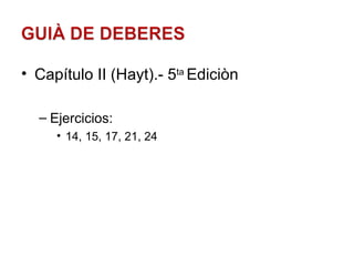 Capítulo II (Hayt).- 5 ta  Ediciòn Ejercicios:  14, 15, 17, 21, 24 