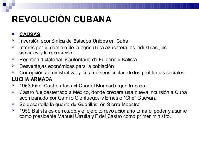 Las Causas De La Revolución Cubana es.slideshare.net