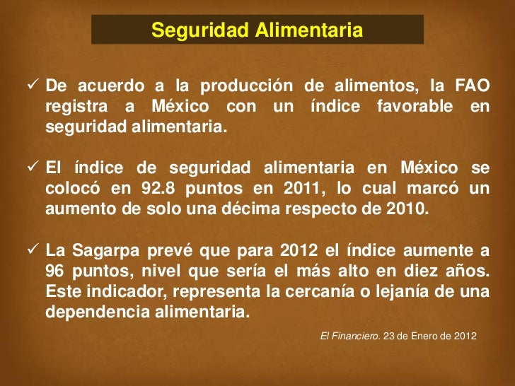 Diapositivas seguridad alimentaria