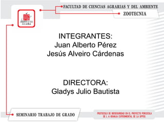 INTEGRANTES:
Juan Alberto Pérez
Jesús Alveiro Cárdenas
DIRECTORA:
Gladys Julio Bautista
 