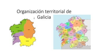 Organización territorial de
Galicia
 