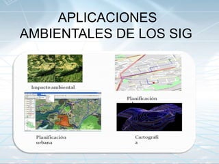 APLICACIONES
AMBIENTALES DE LOS SIG
 