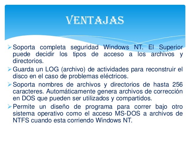 Diapositivas sistema operativo windows nt