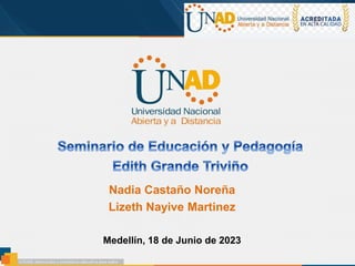 Nadia Castaño Noreña
Lizeth Nayive Martinez
Medellín, 18 de Junio de 2023
 