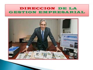 FUNCION  DE PLANIFICACION  DE  LA GESTION   EMPTRESARIALPLANIFICACION:  Esta función  contempla definir las metas de la organización, establecer una estrategia global para el logro de estas metas y desarrollar una jerarquía detallada de los planes para integrar y coordinar actividades, contempla las siguientes actividades: • Asignación de recursos• Programación de nuevos                 proyectos