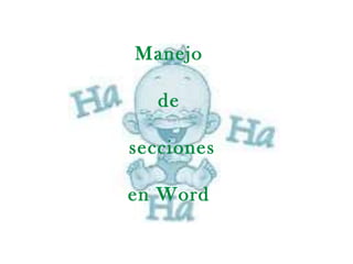 Manejo
de
secciones

en Word

 