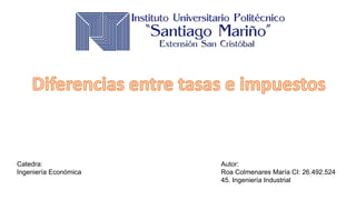 Autor:
Roa Colmenares María CI: 26.492.524
45. Ingeniería Industrial
Catedra:
Ingeniería Económica
 