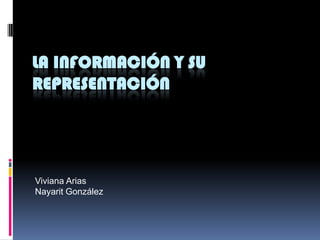 LA INFORMACIÓN Y SU
REPRESENTACIÓN




Viviana Arias
Nayarit González
 