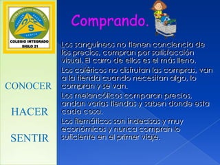 Los coléricos devoran la comida en grandes bocados.