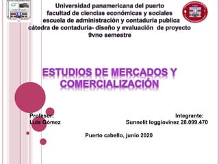Profesor: Integrante:
Luis Gómez Sunnelit loggiovinez 28.099.470
Puerto cabello, junio 2020
 