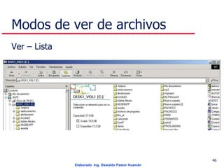 Modos de ver de archivos Ver – Lista 