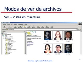 Modos de ver de archivos Ver – Vistas en miniatura 