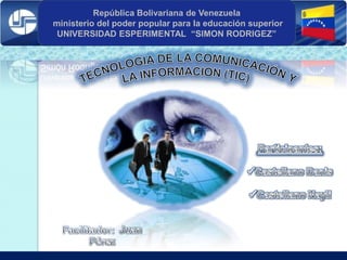 República Bolivariana de Venezuela
ministerio del poder popular para la educación superior
 UNIVERSIDAD ESPERIMENTAL “SIMON RODRIGEZ”
 