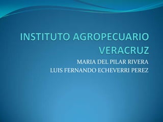 INSTITUTO AGROPECUARIO VERACRUZ MARIA DEL PILAR RIVERA LUIS FERNANDO ECHEVERRI PEREZ  