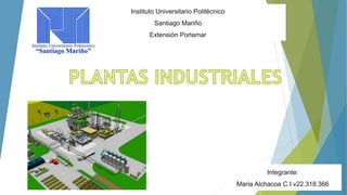 Instituto Universitario Politécnico
Santiago Mariño
Extensión Porlamar
Integrante:
Maria Alchacoa C.I v22.318.366
 