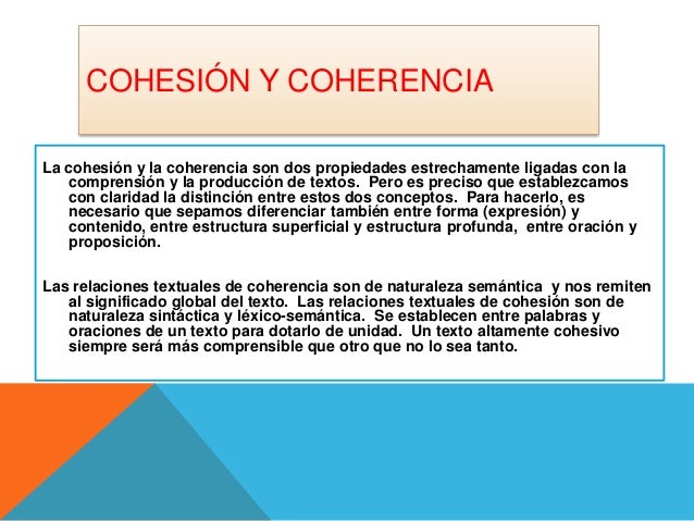 Diapositsivas coherencia y cohesion