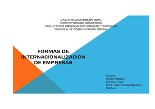 Diapositvas internacionalizacion de empresas