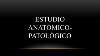 ESTUDIO
ANATÓMICO-
PATOLÓGICO
 