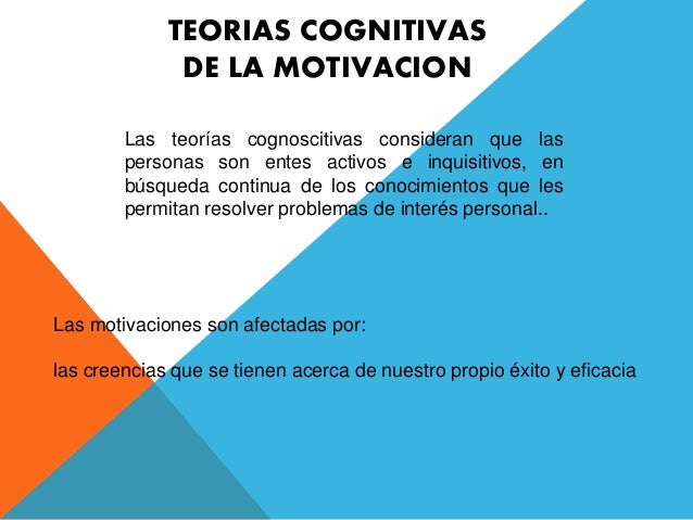 teorias cognitivas de la motivacion