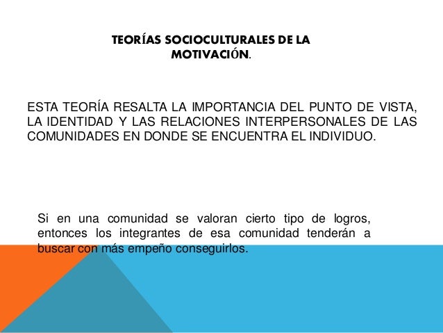 teorias cognitivas de la motivacion