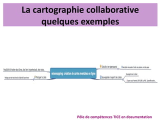 Pôle de compétences TICE en documentation
La cartographie collaborative
quelques exemples
 