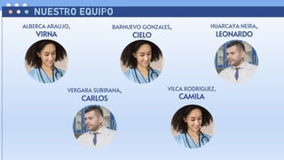 BARNUEVO GONZALES,
CIELO
ALBERCA ARAUJO,
VIRNA
HUARCAYA NEIRA,
LEONARDO
VERGARA SUBIRANA,
CARLOS
VILCA RODRIGUEZ,
CAMILA
 