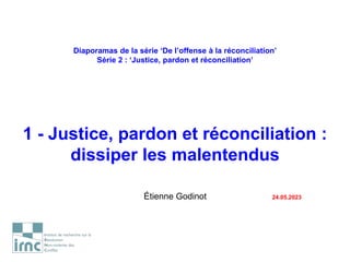 Diaporamas de la série ‘De l’offense à la réconciliation’
Série 2 : ‘Justice, pardon et réconciliation’
1 - Justice, pardo...