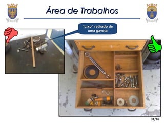 32/36
Área de TrabalhosÁrea de Trabalhos
““Lixo” retirado deLixo” retirado de
uma gavetauma gaveta
 