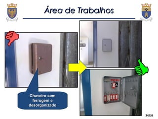 34/36
Área de TrabalhosÁrea de Trabalhos
Chaveiro comChaveiro com
ferrugem eferrugem e
desorganizadodesorganizado
 