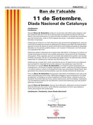 dimecres 12 DE setembre DE 2012   PUBLICITAT   7
 
