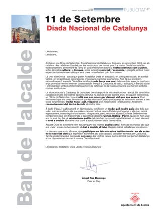 BONDIA
DIMARTS, 10 DE SETEMBRE DEL 2013
07
PUBLICITAT
 