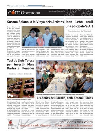 10
GASTRONOMIA BONDIA
DIMARTS, 8 DE JULIOL DEL 2014
 