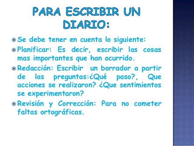 diario como escribir un diario personal
