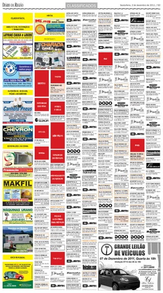 ΧΛΑΣΣΙΦΙΧΑ∆ΟΣ                                                                                                                   Σεξτα−φειρα, 2 δε δεζεµβρο δε 2011 / 5∆


                                                                           ΑΣΤΡΑ Α∆ς ΗΑΤΧΗ                         ΧΟΡΣΑ ΣΕ∆ΑΝ 2010                     ςΕΧΤΡΑ ΜΙΛΕΝΙΥΜ 2.2                      ΠΑΛΙΟ ΕΛΞ 1.4                   ΣΤΡΑ∆Α Α∆ς. 09                    ΕΣΧΟΡΤ ΗΟΒΒΨ 95/95
                                                                           08/09 2.0 πρατα χοµπλετο                Χλασσ πρετο+δη+τριο+αλ υδ            01/01 Πρατα χοµπλ ⌠τ.εστ ∃20−            07/08 4π ϖερµεληο χοµπλετο      ΧΕ,πρετα, χοµπλ., λινδα.          ςερδε Μεταλιχο γασολινα
                                                                           ∃37.500,00 Φ:21399900                   22.900 φιναν100% 3202−1940           Μιλ ν/τροχο 32341754 Ροβσον              ∃23.900,00 Φ:40097900           ∃38.500.Τ−32150731                ∃5.300 !3224−4841
                                                                                                                                                                                                                                                                              Χοδ.: 32547035
                                                                                                                                                        ςΕΧΤΡΑ Σ∆ ΕΞΠΡ 10
                                                                                                                                                        πρατα υδ βξ κµ ∃43.800 τρ/                                                                                 ΕΣΧΟΡΤ ΞΡ3 85
                                                                                                                                                        φιν!32257401/97445999                                                                                      ∆οχ Οκ βοµ εσταδο ∃3.200

                                                                           ΑΣΤΡΑ Α∆ς. 06/07                        ΧΟΡΣΑ ΣΕ∆ΑΝ ΛΣ                                                                                                ΣΤΡΑ∆Α Α∆ς. ΛΟΧΚΕΡ
                                                                                                                                                                                                                                                                   !3237.0187/ 3236.5768
                                                                                                                                                        ΖΑΦΙΡΑ 2008 ΠΡΕΤΑ                        ΠΑΛΙΟ ΕΞ
                                                                           πρετο ηατηχ φλεξ χοµπλετο               2011 χοµπλ. πρατα υν δονο            αυτοµατιχα τιπ τρονιχ,7 λυγα−            03/03 4Π Χοµπλετο Πρατα         Πρατα 09/9 38µιλ αχ/τρ Φροντι−
                                                                                                                                                                                                 Ρ∃16.900,00
                                                                                                                                                                                                                                                                   ΦΙΕΣΤΑ 1997 4ΠΤΣ
                                                                           Ρ∃29.999,00 Φ:3304−7402                 παρτ ∃ 29900 Τ. 9122−4510            ρεσ χουρο, ροδα βαιξο κµ δε                                              ερ 06/07 32252765/88158230
                                                                                                                                                        Ρ∃42,000 πορ Ρ∃37,990 φ                                                                                    γασ βρανχο σ⌠ ηοϕε! ρ∃9.499
                                                                                                                                                        32277771                                                                                                   ιµπερδιϖελ 3226−7800
                                                                           ΑΣΤΡΑ ΗΑΧΤΗ 07                          ΧΟΡΣΑ ΩΑΓΟΝ 1997                                                                                              ΣΤΡΑ∆Α Χ.Ε Μ/08
                                                                           πρατα χοµπ ροδασ 16 4πτ                 ςινηο ΓΛΣ 4Π 1.6 Χοµπλ.                                                                                       φιρε πρατα αρ+δη προτ χα χ/γα−
                                                                           30.990 αχτρ 30146374−                   ∃10.000 παρτ. Φ:8135−7438                                                                                     ραντια 25900 φ32148035            ΦΙΕΣΤΑ 2001 ΠΡΑΤΑ
                                                                           91041500                                           Χοδ.: 42544771                                                                                                                       νοϖο δε µαισ Ρ∃12.400
                                                                                                                                                                                                 ΠΑΛΙΟ ΦΙΡΕ 1.3 2004                                               !3222−1820/ 9123−7283
                                                                           ΑΣΤΡΑ ΗΑΤΧΗ 2.0                         ∆−20 ΧΑΒ. ∆ΥΠΛΑ 1995                                                          Π ρ α τ α ∃ 11 µ ι λ + 4 4 ξ
                                                                           07/08 χινζα χοµπλετο+ρεϖισαο            ∆ιεσελ, Αζυλ ∃30.000 παρτ.           ΖΑΦΙΡΑ ΧΟΝΦΟΡΤ                           ∃650,00(δειξο πγ νο νοµε)                                         ΦΙΕΣΤΑ 2008
                                                                           ∃32.900,00 Φ:40097900                                                        05/06 πρατα φλεξ χοµπλετα                                                                                  Παρτιχυλαρ Χοµπλετο Ρ∃27.000
                                                                                                                   !3121−6151 / 8165−0400               ∃36.900,00 Φ:21399900                    Υργεντε αχ/τρχ. Φ:3012−5632
                                                                                                                                                                                                               Χοδ.: 42546489    ΣΤΡΑ∆Α ΦΙΡΕ 1.4 2009              !3224−5047/ 9783−0916
                                                                                                                   ΚΑ∆ΕΤΤ 93 ℑΛΧΟΟΛ                                                                                              Β〈σιχα Ρ∃22.500     ! 8165−
                                                                                                                   βοµ εσταδο Ρ∃4.900 Φ3226−                                                     ΠΑΛΙΟ ΦΙΡΕ 3Π                   0400 / 3121−6151                  ΦΙΕΣΤΑ 4ΠΤΣ 97/97
                                                                                                                   6663 / 8125−5666 Παρτ.                                                        08/08 αζυλ φλεξ βασιχο 597,00                                     1.0 λιµπ/δεσεµβααδορ ροδα
                                                                                                                                Χοδ.: 42546410                                                   100%φιναν Φ:21399900            ΤΕΜΠΡΑ 92 Ε 97 8ς                 ϖερµεληο∃7.700 φ−88027097
                                                                           ΑΣΤΡΑ ΗΑΤΧΗ 4ΠΤ                                                                                                                                       Ρ∃4.800 τρ/φιν!32257401/
                                                                           10/11 πρετο χοµπλ. 27.000κµ             ΜΕΡΙςΑ ϑΟΨ 1.8                                                                                                97445999
                                                                           Ρ∃39.900 Φ: 3214−7030                   05/05 χινζα χοµπλετα+αιρ βαγ                                                                                                                    ΦΙΕΣΤΑ 98 2Π Ε 4Π
                                                                                                                   ∃28.900,00 Φ:40097900                                                                                                                           αζυλ ε ϖερδε νοϖισσ 9.800
                                                                                                                                                                                                                                 ΥΝΟ 08/08 ΠΡΑΤΑ ΦΛΕΞ              τρ/φιν!32257401/97445999
                                                                                                                                                                                                                                 4π ϖδ/τϖα νιχο δονο ∃17.500
                                                                                                                                                                                                 ΠΑΛΙΟ ΦΙΡΕ Μ/07 4ΠΤΣ            (Σ⌠ ηοϕε) Παρτ ! 9130.9481
                                                                                                                                                                                                 πρατα φλεξ ραριδαδε αϖ20500                                       ΦΙΕΣΤΑ ΗΑΤΧΗ 1.0
                                                                                                                                                                                                 ου 60ξ599 φ32148034                                               06/06 βεγε 60ξ599,00 σεµ
                                                                                                                                                                                                                                 ΥΝΟ 2Π 2008                       εντραδα+ρεϖισαο Φ:40097900
                                                                           ΑΣΤΡΑ ΗΑΤΧΗ 95                                                                                                                                        βρανχο,αρ χοδιχιοναδο,νοϖισ−
                                                                           Πρετο χοµπλ −αρ ∃8.800 τρ/              ΜΕΡΙςΑ ΠΡΕΜΙΥΜ 9/10                                                                                           σιµο δε Ρ∃19,000 πορ
                                                                           φιν!32257401/97445999                   Το π 2 9 . 0 0 0 κ µ Ρ ∃ 3 9 µ ι λ   ΧΑΡΤΑ ΧΡ⊃∆ΙΤΟ ΠΑΛΙΟ                                                      Ρ∃16,990 φ 32277771
                                                                                                                   !3353−3983/8152−4140                 Φιρε 〈 παρτιρ Ρ∃249,20 µεν−
                                                                           ΑΣΤΡΑ ΜΙΛΕΝΙΥΝ 01                                                            σαισ ! 3011.7111/97064278
                                                                           σδ πρατα χοµπλετο+νοϖισσιµο             ΜΟΝΤΑΝΑ ΣΠΟΡΤ 1.4
                                                                                                                   10/11 ϖερδε χοµπλ βαιξο κµ           ∆ΟΒΛΟ Α∆ς 1.8 6Λ                         ΠΑΛΙΟ ΦΙΡΕ Μ/10 ΠΡΑΤΑ
                                                                           19.900 32342030                                                                                                       χοµπ φλεξ υν.δν κµ26000 λιν−                                      ΦΙΕΣΤΑ ΗΑΤΧΗ ΦΛΕΞ
                                                                                                                   ∃38.500,00 Φ:2139−9900               2008 πρατα χοµπ φλεξ υν.δνο                                                                                08 πρετο χοµπλετο Ρ∃25.500
                                                                                                                                                        λινδα ∃43900 φ32148036                   δο 26900 φ32148038
                                                                           ΑΣΤΡΑ Σ∆ Α∆ς 2.0                                                                                                                                      ΥΝΟ 90 ΠΡΕΤΟ                      !3226−6868
                                                                           07/08 πρατα φλεξ χοµπλετο                                                                                                                             Βονιτο Ρ∃6.500
                                                                           ∃35.900,00 Φ:21399900                                                                                                                                 ! 3022.3278                       ΦΙΕΣΤΑ ΗΑΤΧΗ
                                                                                                                                                                                                                                            Χοδ.: 42547020         10/11 Χοµπλετο Πρατα Φλεξ
                                                                                                                                                                                                                                                                   Ρ∃29.000,00
                                                                                                                   ΜΟΝΤΑΝΑ ΣΠΟΡΤ 1.8                                                                                             ΥΝΟ 99 ΕΞ 2ΠΤΣ
                                         ΒΥΡΓΜΑΝ 400                                                               πρετα 07/08 54µιλ κµ παρτ            ∆ΥΧΑΤΟ ΜΥΛΤ ϑΕΤ                          ΠΑΛΙΟ ΠΡΑΤΑ                     ςερδε,∆οχ.οκ,σοµ,⌠τ.εσταδο
                                                                                                                   Ρ∃28.000 ! 8136−4573                 µ/10 βρα χοµπ φλεξ 16λ δε                1.0 Εδ 1997 Ρ∃ 9.900,00         ∃9.000 32258258/81487941
                                         10/10                             ΑΣΤΡΑ ΣΕ∆ ΦΛΕΞ 2000
                                                                                                                                                        ∃82990 πορ∃79900 φ32148033               3223−3232
                                         πρετα ∗0κµ Συπερ Προµο−
                                         ο Ρ∃23.500 ! 9176−              Πρατα χοµπλ νοϖο Ρ∃19.900               ΜΟΝΖΑ 86 ΜΕΤ                                                                                                  ΥΝΟ ΕΛΕΤ ΠΡΑΤΑ 94/94
                                         9539/ 9176−9407                   !3226−6868                              Αλχοολ Οριγιναλ ςιδρο Ελ Βοµ                                                  ΠΑΛΙΟ ΩΕΕΚ Μ07                  Νοϖινηο Ρ∃7.800,00.               ΦΙΕΣΤΑ ΗΒ Μ/05
                                                                                                                   εσταδο 5.500 Φ32361440                                                        Χοµπλ.1.4 Υ.∆ονο Σ⌠ Ηοϕε        !3225−2765 / 8815−8230            πρατα χοµπ υν.δν λινδο χ/ γα−
                                                                           ΑΣΤΡΑ ΣΕ∆ΑΝ 04/05                                                                                                     24.500:3305−5100/9134−7377                                        ραντια ∃22900 φ32148036
                                         ς−ΣΤΡΟΜ 1000 2008                 Χονφορτ Βεγε,φλεξ,χοµπλ,                ΜΟΝΖΑ ΓΛ 2.0 95                                                                                               ΥΝΟ ΕΛΞ 96
                                         Πρετα χ/ τοδοσ αχεσσ⌠ριοσ         28Μιλ αχ/προπ. Φ.9745−7002              4Π διρ ηιδ+ϖε 47ξ292,00 φιξασ        ΦΙΟΡΙΝΟ ΦΥΡΓ 1.3                         ΠΑΛΙΟ ΩΕΕΚΕΝ∆
                                                                                                                                                        β ρα ν χ α 2 0 1 0 φ λ ε ξ β 〈 σ ι χ α                                   ςερδε,+αρ,ροδασ,ϖε,τε, αλ.
                                         Ρ∃31.800,00 !9111−1784                                                    32245302/ 30110478                                                            08/08 Χοµπλετα + ροδασ Φλεξ
                                                                                                                                                        Ρ∃27900 αχ/τρ τελ1732245722                                              ∃11.000 Τ−3215−0731
                                                                                                                                                                                                 Ρ∃27.900,00
                                                                           ΒΛΑΖΕΡ 4ΧΧ 2000
                                                                           Πρετα χοµπλ+ροδασ εθυιπαδα              ΝΟςΟ ΧΟΡΣΑ Σ∆ 1.4                                                                                             ΥΝΟ ΦΙΡΕ 2006 2Π ΦΛΕΞ
                                                                                                                   08/09 πρεµιυµ βρανχο χοµ−
                                                                           ∃23.900 !3226−6868                      πλετο ∃26.500,00 Φ:21399900                                                                                   νοϖο χ/γαραντια σ/εντ+60ξ499
                                                                                                                                                                                                                                 ου 15900 φ32148033                ΦΙΕΣΤΑ ΗΒ Μ/09
                                                                                                                                                                                                                                                                   πρετο 4πτ χοµπ υν.δν φλεξ ρα−
                                                                           ΒΛΑΖΕΡ 96 ∆ΛΞ 2.2                                                                                                                                                                       ριδαδε 26900 φ32148035
                                                                           ∃12µιλ,γολφε 95χοµπ ∃8µιλ
                                                                           φ:3013−3371/9706−0562                                                        ΦΙΟΡΙΝΟ ΦΥΡΓ℘Ο 95
                                                                                                                                                        Βρανχα δοχ οκ Σ⌠ Ηοϕε                    ΠΑΛΙΟ ΩΕΕΝΚΕΝ∆ 05
                                                                                                                                                        ∃5.500 !9608−3023                        1.3 ελξ ϖινηο χοµπλ.∃22.800
ΡΙΟ ΣΕΝΑ                                                                   ΧΑΡΤΑ ΧΡ⊃∆ΙΤΟ Σ−10                                                                                                    παρτ 91328478/88030206
4δορ αε νοϖα πισχ αο λαδο                                                  Α∆ς Φλεξ ∆υπλα απ.∃887,44               ΠΡΙΣΜΑ ϑΟΨ 1.4 08/09
∆αµηα 3011−0275/9702−1553
                                                                                                                                                                                                                                 ΥΝΟ ΦΙΡΕ Μ/03
                                                                           Μενσαισ 3011.7111/97064278              πρατα υν δονο τε ϖε αλαρµε
                                         ΣΥΝ∆ΟΩΝ ΜΑΞ ΣΕ 09                                                                                              ΦΙΟΡΙΝΟ ΦΥΡΓ℘Ο 95                        ΠΑΛΙΟ ΩΕΚ 2010 ΠΡΕΤΑ            2πτσ βρανχο ιµπερδιϖελ 12900
                                                                                                                   ∃25.000 ! 9765−8410 παρτ             Βρανχα δοχ οκ Σ⌠ Ηοϕε                                                    ου 60ξ369 φ32148035               ΦΙΕΣΤΑ ΣΕ∆ΑΝ 1.6
                                         Παρτιδα,πρετα,16κµ,ιγυαλ ζε−                                                                                                                            1.4 χοµπλετα νοϖισσιµα σο                                         09/09 Χλασσ Χοµπλετο
                                         ρα.∃3.500.Τ−3215−0731             ΧΑΡΤΑ ∆Ε ΧΡ⊃∆ΙΤΟ                                                             Ρ∃5.500 Φ:9608−3023
                                                                                                                   ΠΡΙΣΜΑ ΛΤ 1.4 ΟΚΜ                                                             36.000 !3222−7373                                                 Ρ∃30.900,00
                                                                           Χορσα Σδ.Χλασσιχ παρτ∃397,33
                                                                                                                   11/12 πρατα βασιχο ∃30.700,00
                                                                           µενσ. 3011.7111 /9706.4278              Φ:21399900                           ΦΙΟΡΙΝΟ ΠΙΧΚΥΠ 94
                                                                                                                                                        ςερµ µετ. Βεµ Χονσερϖ γασ.
                                                                                                                                                                                                 ΠΑΛΙΟ ΩΕΚ ΛΟΚΕΡ
                                                                                                                                                                                                 2009 πρατα νοϖο υν δονο παρτ
                                                                           ΧΕΛΤΑ 05 ΠΡΕΤΟ                                                               ∃10Μιλ 8807−6563/3212−2972
                                                                                                                                                                                                 ∃ 41900 Τ 9122−4510
                                                                           4 πτσ χοµπ−δη 17.500 νοϖο                                                                                                                             ΥΝΟ ΜΙΛΛΕ ΩΑΨ 2Π
                                                                           αχ/τρ 30215604−91257420                                                      Ι∆ΕΑ 1.4 07 ΠΡΑΤΑ                                                        09/10πρατα 60ξ489,00 σεµ
                                                                                                                                                        χοµπλετο 2≡δονο παρτιχ                   ΠΑΛΙΟ ΩΕΚ ΤΡΕΚΙΝΓ               εντραδα+ρεϖισαο Φ:40097900
                                                                                                                                                                                                 2010 χοµπλ. πρατα υν δονο                                         ΦΟΧΥΣ 10 ΠΡΑΤΑ 1.6
                                                                           ΧΕΛΤΑ 06 ΡΑΡΙ∆Α∆Ε                                                            Ρ∃26.000 !9703−8882                                                                                        χοµπλ αιρ βαγ ΑΒΣ παρτ
                                                                                                                   ΠΡΙΣΜΑ ΜΑΞΞ 1.4                                                               παρτ ∃ 36500 Τ. 9122−4510
                                                                           Πρατα Αλαρµε τραϖα ∆ς∆                  07/08 πρατα φλεξ αρ+δη                                                                                                                          ∃45µιλ ! 8136−6943
                                                                           46Μκµ ∃18.900 Φ9746−4143.               ∃26.900,00 Φ:21399900                ΠΑΛΙΟ 04 ΠΡΑΤΑ
                                                                                      Χοδ.: 42544971                                                    4 πτσ χοµπ − δη νοϖο 17900               ΠΑΛΙΟ ΩΕΚ. ΤΡΑΧΚ
                                                                                                                                                        αχ/τρ 30215604−91257420                  Πρετο 2009 χοµπλετο ιµπε−                                         ΦΥΣΙΟΝ 07/08
                                                                           ΧΕΛΤΑ 09/10 ΛΙΦΕ                                                                                                      χ〈ϖελ παρτιχυλαρ Ρ∃36.000,                                        χ/τετο πρετο χοµπλ αυτο
ΞΤ 660 ΑΖΥΛ 05                                                             2 π ο ρ τ α σ π ρ α τ α τ ρ. α λ α ρ.                                                                                 ! (17)−8137−0820                                                  Ρ∃44.500 Φ:8133−8897
β χ ο ν σ ε ρ, ∃ 1 8 . 8 0 0 α χ . τ ρ                                                                                                                  ΠΑΛΙΟ 06 ΠΡΑΤΑ
                                                                           Ρ∃21.999,00 Φ:3304−7402                                                      2 πτσ φλεξ αρ αλ/τρ 17900 αχ/τρ
φ:9129−0659                                                                                                                                             30215604−91257420                                                                                          ΦΥΣΙΟΝ 2010 6ΧΧ
                                                                                                                   Σ−10 11/11 ΕΞΕΧΥΤΙςΕ                                                          ΠΑΛΙΟ ΩΕΚΕΝ∆ Α∆ς                                                  πρετο,αυτοµατιχο,τιπ τρο−
                                                                           ΧΕΛΤΑ 1.0 2007                                                                                                        99/2000 πρετα,χοµπλετα ∃
                                                                           πρετο β〈σιχο φινανχ 100%                φλεξ πρατα β χουρο χοµπλ                                                                                                                        νιχ,υνιχο δονο βαιξο κµ δε
                                                                                                                                                                                                 14.900 Φ30129526/9178100                                          Ρ∃75,000 πορ Ρ∃68,990 φ
                                                                           60ξ585 αχ/τρ τελ1732245722              3µιλκµ ∃65Μιλ 9714.3168              ΠΑΛΙΟ 1.3 ΕΛΞ 4Π
                                                                                                                                                        πρατα 05/05, χοµπλ Φλεξ νο−                                                                                32277771
                                                                                                                   Σ−10 98 Χ∆ 2.5 ΒΡΑΝΧΑ                ϖο Ρ∃22.800, !3227−0038                  ΠΑΛΙΟ ΩΕΚΕΝ∆ ΗΛΞ
                                                                                                                   πνευ ε µοτορ 0κµ 4ξ4 ∆ιεσελ                                                   05 φλεξ πρετα χοµπλετα ∃
                                                                                                                   ⌠τ.εστ. 31µιλ παρτ 9711−0654         ΠΑΛΙΟ 2007                               24.900 30129526/91781003        ΒΕΛΙΝΑ 76 ΒΡΧΑ
                                                                                                                                  Χοδ.: 42545561        Ρ∃21.500 4πορτασ βεµ χον−
                                                                           ΧΕΛΤΑ ΣΠΙΡΙΤ Μ/07                                                            σ ε ρ ϖ α δ ο φ : 3 0 1 2 11 8 2 /       ΠΑΛΙΟ ΩΕΚΕΝ∆                    ΜΟΤΟΡ ΖΕΡΟ
                                                                                                                   Σ−10 Χ∆ Μ/08 ΦΛΕΞ                    32162222                                                                 Ιµπεχ〈ϖελ, Τοδα Ρεφορµαδα
                                                                           4πτσ πρετα φλεξ ραριδαδε 18900                                                                                        08/09 Πρατα,Χοµπλετο,∃33µιλ     Ρ∃8µιλ !9702−2465 Παρτ.
                                                                                                                                                                                                                                                                   ΚΑ 09 ΠΡΕΤΟ
                                                                           ου 60ξ599 φ32148038                     Χοµπλ Πρατα ιµπεχ ∃42.400,                                                    υνιχο δονο Φ:9712−9916                                            Αρ,τε,χδ,λινδο.∃21.700.Τ−
ΒΙΖ ΕΣ 2010 ςΕΡΜ                                                                                                   !3223−8181/9771.7048 παρτ            ΠΑΛΙΟ 2011 ΕΧΟΝΟ                                                                                           3215−0731
Χονσερϖαδα ∃3.500+20παρχ                                                                                                                                πρατα χοµπλ. νοϖο υν δονο                                                ΒΕΛΙΝΑ 85 ΟΡΙΓΙΝΑΛ
                                                                                                                                                                                                 ΠΥΝΤΟ ΑΤΤΡΑΧΤΙςΕ
∃199 Φ:3223−0607/8810−9235                                                                                         Σ−10 ΕΞΕΧΥΤΙςΕ                       παρτ ∃ 26900 Τ 9122−4510                 µ/11 πρετο χοµπ+ρδσ κµ7000      Αζυλ Ρ∃3.500 !9705−0555 /
                                         Ν℘Ο ΧΟΝΤΕΜΠΛΑ∆Ο                                                           08/09 πρατα χοµπλ.χουρο φλεξ                                                                                  9713−3773 Παρτιχυλαρ
                                         Ρ∃23.100 Ρ∃5µιλ +55                                                                                                                                     λινδο ∃38500 φ32148038
                                                                                                                   ∃49.900 Φ: 3214−7030                 ΠΑΛΙΟ 4ΠΤΣ 08/09
                                         ξ∃382, 81551486/97579492
ΒΙΖ ΚΣ 2010 ΠΡΕΤΑ                                                          ΧΕΛΤΑ ΣΥΠΕΡ                                                                  χινζα χοµπλετο 1.0 φλεξ                                                  ΧΟΡΣΑ ΠΙΧΚ ΥΠ 97
Ρ∃5Μιλ !3353−3983/8152−                                                    Μ/09 Πρατα ∆Η Λ∆Τ                                                            ∃25.499 χελεβρ φ−32169898                                                χινζα ροδα µοτορ νοϖο
4140                                                                                                                                                                                                                             ∃12.000 !3222−7373                ΚΑ 1.0 ΠΡΕΤΟ
                                                                           Ρ∃19.900,00                                                                                                                                                                             11/11 60ξ649,00 σεµ εντρα−
                                                                                                                                                        ΠΑΛΙΟ 4ΠΤΣ 2007                                                                                            δα+ρεϖισαο Φ:40097900
                                                                                                                                                        Χοµπλετο,χινζα,1.0φλεξ,ιµπε−                                             ΧΟΥΡΙΕΡ 00 ΠΡΑΤΑ
ΧΑΡΤΑ ∆Ε ΧΡ⊃∆ΙΤΟ                                                                                                                                        χαϖελ,∃24.499φ−3216−9898                 ΣΙΕΝΑ ΧΕΛΕΒΡΑΤΙΟΝ
π/µοτοσ Ηονδα παρτιρ ∃98,78/                                                                                       Σ−10 ΦΛΕΞ ΕΞΕΧΥΤ                                                                                              χοµπλ νοϖισσ ∃13.800 τρ/
                                                                                                                                                                                                 πρατα 08/08 χοµπλ. 1.0 οτ εσ−   φιν!32257401/97445999
µενσ. 3011−7111 / 9706−4278                                                                                        08/09 2≡ δονο 58µιλκµ παρ−                                                    ταδο ∃25.800 !3224−4841
                                                                                                                   τιχ. Ρ∃50µιλ ! 8136−4573             ΠΑΛΙΟ 97 2ΠΤΣ
                                                                                                                                                        Βρανχο τραϖα ϖιδρο Ρ∃8.500                            Χοδ.: 32545446
                                                                                                                                                                                                                                 ΕΧΟΣΠΟΡΤ 04 ΞΛΤ 1.6
ΧΒ 300Ρ 2010 ∃10ΜΙΛ                                                        ΧΗΕςΕΤΤΕ ∆Λ 91                          Σ10 Α∆ς 2.4 ΦΛΕΞ                     !9127−0695                                                               Πρατα χοµπ+χουρο 25.900,00
                                                                           Πρατα ϖδ αλα τραϖ ∃3.500 αχ/                                                                                                                          φινανχια 100% 3202−1940           ΚΑ 99 ΤΥΡΒΟ ΒΡΑΝΧΟ
Φαν 2010 πρετα ∃4.700, δοχ.
                                                                           τρ µοτο Φ:9197.5424                     10/11 πρετα χοµπλετα λινδα                                                    ΣΙΕΝΑ ΕΛ 1.0 ΦΛΕΞ
οκ ϖδ/τρ χαρρο =/+ ϖλρ φιναν−            Α ΜΕΝΟΡ ΤΑΞΑ ∆Ε                                                           ∃52.900,00 Φ:40097900                ΠΑΛΙΟ 97 ΒΡΑΝΧΟ                          χοµπλετο 09/10 Ρ∃28Μιλ Φ                                          χοµπλ ρδ 15 σπολερ Ρ∃11.700
χιο Φ9185−7306 / 9111−9998               φινανχιαµεντο /ρεφινανχια−                                                                                     χ/αρ νοϖισσ ∃9.800 τρ/                   9153−2815 3016−7353                                               ! 3201−5738/3012.7207
                                         µεντο δε χαρροσ, χαµινηοεσ        ΧΛΑΣΣΙΧ ΛΙΦΕ 1.0                                                             φιν!32257401/97445999
                                         ε µοτοσ. Λιγυε ε χονφιρα          08/08 πρατα δη+γαραντια σιγα
ΧΒ 400 ΑΝΟ 83                                                              ∃23.900,00 Φ:21399900                                                                                                 ΣΙΕΝΑ ΕΛΞ 1.0 ΧΟΜΠΛ                                               ΚΑ ΙΜΑΓΕ 1998
                                         Φ:3224−5302//3011−0478                                                                                                                                                                                                    2πτσ πρατα χ/γαραντια 11900 φιν
ςε ρ µ ε λ η α χ ο ν σ ε ρ ϖ α δ α                                                                                                                      ΠΑΛΙΟ ΧΕΛΕΒΡΑΤΙΟΝ                        01 Νοϖισσ ∃14.800 τροχα/φι−                                       100% φ32148036
Ρ∃3.850,00 ! 9615−3006/                                                                                                                                 07 πτσ πρετο χοµπ νϖο                    ναν !33010373/97445999          ΕΧΟΣΠΟΡΤ 2006 ΠΡΑΤΑ
3224−5794                                ΧΟΜΠΡ ΧΑΡΡΟ/ΜΟΤΟ                                                          Σ10 ΧΣ ΠΡΕΤΑ 2010
                                                                                                                                                        21.800 αχ/τρ 30146374−                                                   Χοµπλετα Ρ∃30.500,00         !
                                         φινανχ. µεσµο χοµ παρχε−                                                                                       91041500                                                                 9717−0886 χ/ προπριετ〈ριο.
                                         λασ εµ ατρασο 3236−4128                                                   Υ.δν νοϖισσ ∃40.800 τρ/φιν
                                                                                                                                                                                                 ΣΙΕΝΑ ΦΙΡΕ ΦΛΕΞ 07
                                                                                                                   !32257401/97445999                   ΠΑΛΙΟ ΕΧΟΝΟΜΨ 10                         Χινζα+αρ υν.δν νοϖ ∃21.800      ΕΧΟΣΠΟΡΤ 2009 ΠΡΑΤΑ
ΧΒΡ 450 ΣΡ 91 ΝΟςΑ                                                         ΧΛΑΣΣΙΧ ΛΙΦΕ 1.0
ρεϖισαδα δοχ 2012 ∃8.700                 ∆ΙΦΙΧΥΛ∆Α∆ΕΣ ????                                                                                              χινζα τε+αλ φινανχ 100%                  τρ/φιν!33010373/97445999
                                                                           08/09 πρατα βασιχο+γαραντια             Σ10 ∆ΥΠΛΑ 2011                                                                                                Χοµπλετα χ/ αιρ−βαγ. ∃41.500
ρεχεβοµοτο−ϖαλορ 30140213                αυτο φινανχιε σευ ϖειχυλο οτι−                                                                                 60ξ590 αχ/τρ τελ 1732245722
           Χοδ.: 32545288                                                  ∃24.000,00 Φ:2139−9900                  πρετα,φλεξ,χοµπλετα,αδϖαντα−
                                                                                                                                                                                                 ΣΤΙΛΟ 1.8 ∆ΥΑΛΟΓ.
                                                                                                                                                                                                                                 ! 9717−0886 χ/ προπριετ〈ριο.      ΚΑ ΠΡΕΤΟ 09
                                         µασ ταξασ! 30138195                                                       γε,υνιχο δονο βαιξο κµ δε
                                                                                                                                                                                                 09/09 πρατα χοµπλετο+γαρντια                                      υνιχα δονα βξ Κµ 1.0 βασι−
                                                                                                                   Ρ∃55,000 πορ Ρ∃50,990 φ
                                                                                                                   32277771                                                                      ∃39.900,00 Φ:40097900           ΕΧΟΣΠΟΡΤ ΦΡΕΣΤΨΛΕ                 χο ∃21.500 ου ∃6.000 + σδο
ΧΓ 125 010 ΠΡΕΤΑ                         ΦΙΝΑΜΑΞ ΦΙΝΑΝΧΙΑ ΟΥ                                                                                                                                                                     07 πρετα χοµπλ φλεξ 34.800        30ξ ∃636 Φ:9209−9717
Συπερ Νοϖα Οφερτα 4.100,00               Ρεφινανχια χαρρο α παρτιρ δε 92                                                                                                                                                         αχ/τρ 30146374−91041500
Σ⌠ ηοϕε Φ32375796                        φαα σιµυλαο !3305−4596
                                                                                                                                                        ΠΑΛΙΟ ΕΧΟΝΟΜΨ                                                                                              ΜΟΝ∆ΕΟ ΧΛΞ 1997
                                                                           ΧΟΡΣΑ 1.0 2009                                                                                                                                        ΕΧΟΣΠΟΡΤ ΞΛΤ 10/11                2.0 γασ χοµπλετο+σοµ σ⌠ ηο−
                                                                                                                                                        2010 2πτσ 60ξ579,00 σ/εντρα−                                             1.6 µ/νοϖο πρατα χοµπ τοπ λι−
ΧΓ 150 ΣΠΟΡΤ 2008                                                          χλασσιχ πρατα νοϖο υν δονο                                                                                                                                                              ϕε! ρ∃10.499 3226−7800
                                                                                                                                                        δα σ⌠ ηοϕε!! 32267800                                                    νηα 48µιλ αχ/οφερτα 81278002
ςερµεληα Ρ∃4.300 υργεντε                                                   παρτ ∃ 21900 Τ 9122−4510
                                                                                                                   Σ10 ΕΞΕΧ. 2.4                                                                 ΣΤΙΛΟ ΣΠΟΡΤΙΝΓ 2010
!8132−7577/ 3242−3904                                                                                              08/09 πρετα φλεξ χοµπλετα            ΠΑΛΙΟ Ε∆ ΧΙΝΖΑ 97/98                     χοµπλετο 1.8 Φλεξ 26.000κµ                                        ΠΑΜΠΑ 95 1.6 ΑΛΧ.
                                                                           ΧΟΡΣΑ 1996                              ∃57.000,00 Φ:2139−9900               1.0 4Πτσ γασ ϖιδρο τραϖα                                                 ΕΧΟΣΠΟΡΤΕ ΞΛΤ                     Μοτορ ΑΠ, ς∆/ΤΡ Ιµπεχαϖελ
                                                                           Ρ∃7.900 ϖερδε σ⌠ ηοϕε οχασι−                                                                                          ∃41.000 ! 8118−8933             04 ∃6.500+40παρχ ∃769
ΧΟΜΠΡΟ ΜΟΤΟ                                                                                                                                             ∃9.600,00 !8125−7950 Παρτ                            Χοδ.: 42543666                                        ∃12µιλ 32151787/97174000
                                                                           ο φ:30121182/32162222                                                                  Χοδ.: 42546470                                                Φ:8813−8947/3022−2138
χ/µυλτα,δοχτο ατρασαδο 9748−
3956/ 9186−0564/ 8153−6770                                                                                                                                                                       ΣΤΡΑ∆Α 98 ΧΒΞ 200                                                 ΡΑΝΓΕΡ Χ.∆ΥΠΛΑ
                                                                           ΧΟΡΣΑ 96 2ΠΟΡΤΑΣ                                                             ΠΑΛΙΟ Ε∆ Μ1997                                                           ΕΣΧΟΡΤ 85 ςΕΡΜ.ΠΑΡΤ               07/07 3.0 4ξ4 διεσελ Πρατα
                                                                           Βρανχο χ/ροδα ε σοµ                                                          ςιδρο+τρϖα+αλαρµ εντρ 2.000+             ροξα µοτορ νοϖο σο 2.600        µοτ. χαµβ. δοχ. πνευσ οκ
                                         ΑΡΙ ΒΟΡΡΑΧΗΑΡΙΑ                                                                                                                                                                                                           Ρ∃49.900,00
ΦΑΛΧΟΝ 2007 ΜΟ∆.07                                                         Ρ∃10.200 ! 3022.3278                                                         48ξ390,00 3226−7800                      !3222−7373                      ∃4.300 Φ9114.7694/91147698
22Μιλ Κµ Περφειτο Εσταδο                 Πνευσ ε ροδασ17570/13,                      Χοδ.: 42547009                Σ10 ΤΟΡΝΑ∆Ο 09/10
Ρ∃12.000 Φ9169−3955                      17565/14,17570/14 32140868                                                πρατα χουρο αιρ βαγ .δονο           ΠΑΛΙΟ ΕΛΞ 1.0                            ΣΤΡΑ∆Α Α∆ς 2010                 ΕΣΧΟΡΤ ΓΛΞ 1.8Ι
                                                                                                                   4πτασ ∃66.000 Φ:9775−2652                                                     λοκερ 1.8 χοµπλ+αιρβαγ
                                                                           ΧΟΡΣΑ ΗΑΤΧΗ 2000 1.6                                                         07/08 1.0 4π χινζα 60ξ649,00                                             1995 χοµπλετο Ρ∃9500 φιναν−
                                         ΑΡΙ ΒΟΡΡΑΧΗΑΡΙΑ                   χοµπλ −ϖιδρο ∃14.500 Φ3021−                                                  σεµ εντραδα Φ:40097900                   Ρ∃39000 αχ/τρ τελ 1732245722    χια αχ/τρ τελ1732245722
ΤΙΤΑΝ 08 ΚΣ 150                          ϖενδα χοµπρα ε ϖυλχανιζαο       9607 / 9118−6715 παρτιχυλαρ             ΣΙΛςΕΡΑ∆Ο ∆ΛΞ Τ
πρετα υνιχο δονο νοϖα 3900               πνευσ χορταδοΦ:3214−0868                       Χοδ.: 42546456             Χινζα 97/97 ∃30µιλ Παρτιχυλαρ                                                                                                                   ςΕΡΣΑΙΛΛΕΣ 95 ΜΕΤ
αχ/τρ 30215604−91257420                                                                                            !(17)9791−0491                                                                                                                                  Οτιµο Εσταδο 6.900 ου Παρχ
                                         ϑΟΓΟ ∆Ε ΡΟ∆ΑΣ                                                                                                                                                                                                             299,00Σ/ ΕντρΦ32375777
                                                                           ΧΟΡΣΑ ΗΑΤΧΗ 4Π                          ΤΡΑΧΚΕΡ 2.0 ΠΡΕΤΑ 08
                                         Σπαχε Φοξ,φερρο+χαλοτα 5 φυ−      98,ϖερδε,ϖε,τε,αλαρµε,4π−
ΤΙΤΑΝ 150 ΚΣ 08 ΠΡΑΤΑ                                                                                              χοµπλετα 4ξ4 υνιχο δονο Σ⌠
                                         ροσ Ρ∃150 17−91083298             νευσ νϖσ ∃13.000 32150731
2≡δν Ιµπεχ〈ϖελ βξ κµ ∃4.200                                                                                        Ηοϕε ∃40.000 ! 9608−3023
αχ/τροχα !3012−5632
                                         ΤΟΧΑ Χ∆ ΠΙΟΝΕΡ                    ΧΟΡΣΑ ΗΑΤΧΗ Μ/10                        ςΕΧΤΡΑ 2.2 ΕΞΠΡΕΣΣ.
                                         Χοµ γραφιχοσ ε υσβ.               χ/ 21.000Κµ Ρ∃26.500
ΤΙΤΑΝ 150 ΜΙΞ ΕΣ∆                                                                                                  02 χοµπλ χινζα λινδο ∃21.900
2009 χινζα χηαϖε ρεσερϖα
                                         ! 8812−3859                       !3233−9340 / 3301−2404                  !3012−7207/ 3201−5738
                                                                                    Χοδ.: 42545320
µανυαλ ∃5.600 φ3012−6417
                                                                                                                   ςΕΧΤΡΑ 99 2.2 ΑΖΥΛ
                                                                           ΧΟΡΣΑ Μ∆ ΝΟςΟ 1.4                       Φλεξ 2≡δονο νοϖσσιµο
ΤΙΤΑΝ 99 ςΕΡΜΕΛΗΑ                                                          08/09 χοµπλ σ⌠ 1.000,00εντρ             Ρ∃16.800, ! 9791−1778
χ/40µιλ Κµ Οριγ. Ιµπεχ〈ϖελ                                                 + παρχ. 698,00 Φ:2139−9900                         Χοδ.: 42546355
∃2.600.Φ:3013−4521
                                                                                                                   ςΕΧΤΡΑ ΓΛΣ ςΙΝΗΟ 2.0
ΤΟ∆ΑΨ 89/90                                                                                                        χοµπ ∃9.500 ου 48ξ ∃450 σ/
                                                                                                                   εντραδα ϖδ/τρ µοτο 3236−4128
ςερµεληα Ρ∃1.800. ∆οχ.Οκ.
!9603−4554                                                                 ΧΟΡΣΑ ΣΕ∆ΑΝ 03
           Χοδ.: 42546369                ΑΓΙΛΕ ΛΤΖ 1.4 Μ10
                                         χινζα χοµπ+ρδσ κµ17000            Χλασσιχ 60ξ 489 σεµ εντραδα
                                         υν.δν ∃34900 φ32148038            ϖερ ε χοµπραρ 3202−1940
ΤΟΡΝΑ∆Ο 05
µυιτο νοϖα Ρ∃7.200
!3222−1820/ 9123−7283                                                                                              ςΕΧΤΡΑ ΓΤ 10 ΠΡΕΤΟ
                                                                                                                   ΑΤ 20.000κµ =0 ∃45.800 τρ/
                                                                                                                   φιν!32257401/97445999
ΤΟΡΝΑ∆Ο 250 04
πρετα,β χονσερϖαδα,∃6.200 αχ             ΑΓΙΛΕ ΛΤΖ 1.4                     ΧΟΡΣΑ ΣΕ∆ΑΝ 1.0                         ςΕΧΤΡΑ ΓΤ 2.0
προποστα φ:9129−0659                     10/11 πρετο χοµπλετο βαιξο        πρατα γασ. 2003 δοχ οκ (βατι−           08/08 πρετο χοµπλετο
                                         κµ ∃38.500,00 Φ:21399900          δο)∃6.000.00 Φ:9184−9871                ∃40.000,00 Φ:2139−9900

ΤΩΙΣΤΕΡ ςΕΡΜΕΛΗΑ                                                           ΧΟΡΣΑ ΣΕ∆ΑΝ 2003
08 5.500 τρ/φιν!32257401/
97445999                                                                   πρατα µοδ/νοϖο χοµπλετο 2≡
                                                                           δονο 21.800,00 9771−7212
 