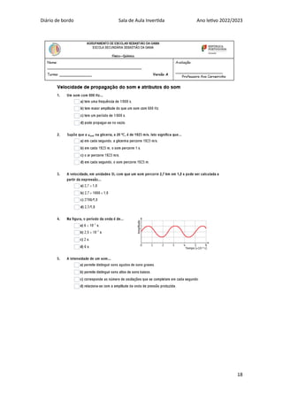 Diário de bordo Sala de Aula Invertida Ano letivo 2022/2023
18
 