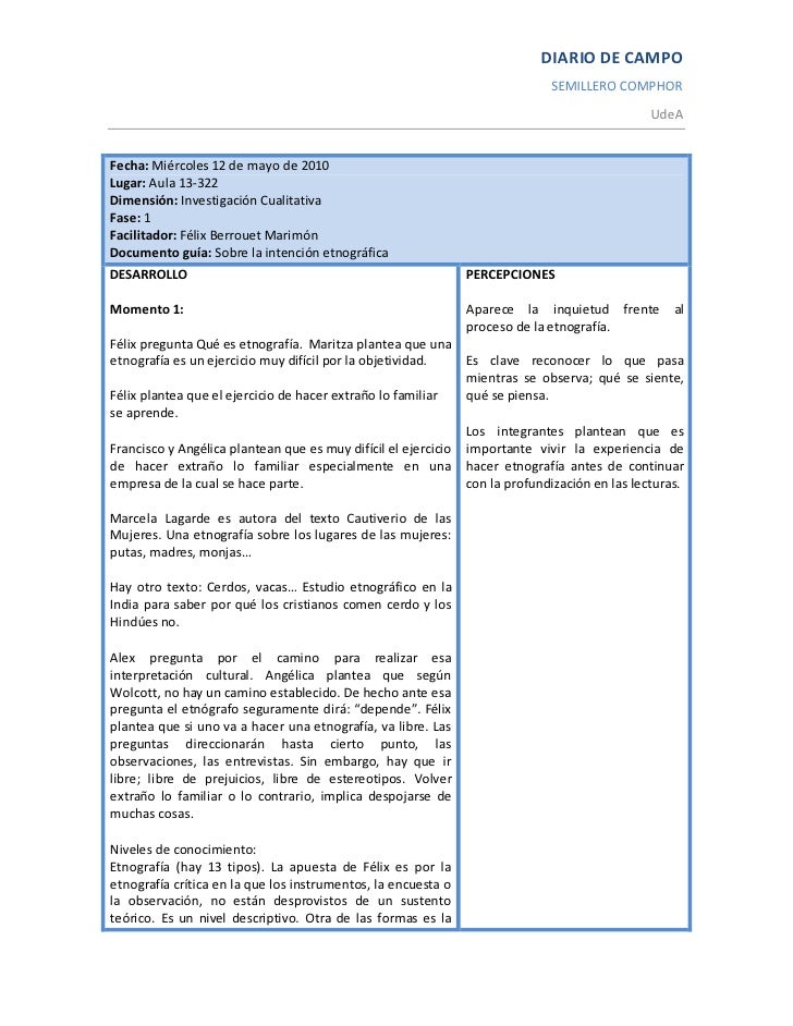 Diario de campo sesión 12 de mayo de 2010