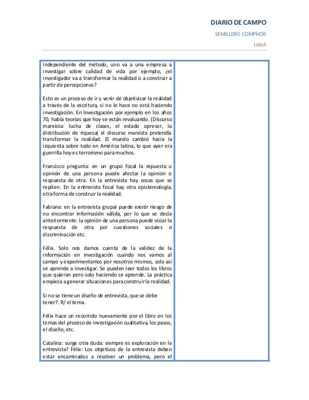 Diario de campo sesión 5 mayo de 2010
