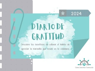 Diario de Gratitud una herramienta para cultivar el Bienestar | PDF