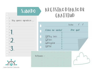 Diario de Gratitud una herramienta para cultivar el Bienestar | PDF