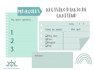 Diario de Gratitud una herramienta para cultivar el Bienestar | PDF