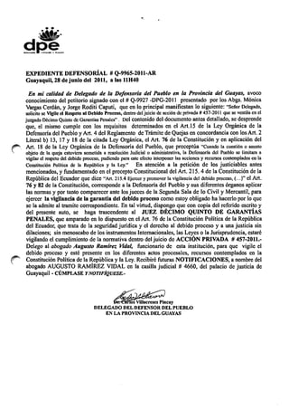 Vigilancia del Debido Proceso. Causa PResidente Rafael Correa Vs Diario El Universo