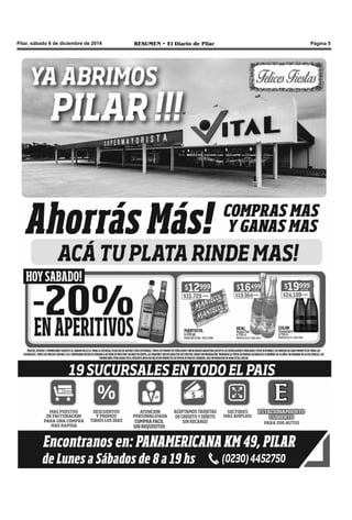 Pilar, sábado 6 de diciembre de 2014 RESUMEN • El Diario de Pilar Página 5 
 